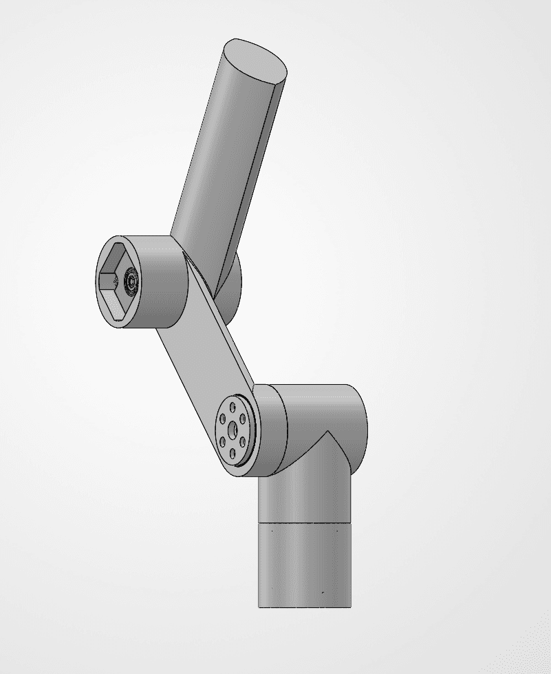 3-axis robotic arm body render